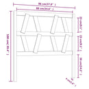 vidaXL fekete tömör fenyőfa ágyfejtámla 96 x 4 x 100 cm