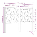 vidaXL fehér tömör fenyőfa ágyfejtámla 126 x 4 x 100 cm