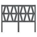 vidaXL szürke tömör fenyőfa ágyfejtámla 126 x 4 x 100 cm