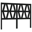 vidaXL fekete tömör fenyőfa ágyfejtámla 126 x 4 x 100 cm
