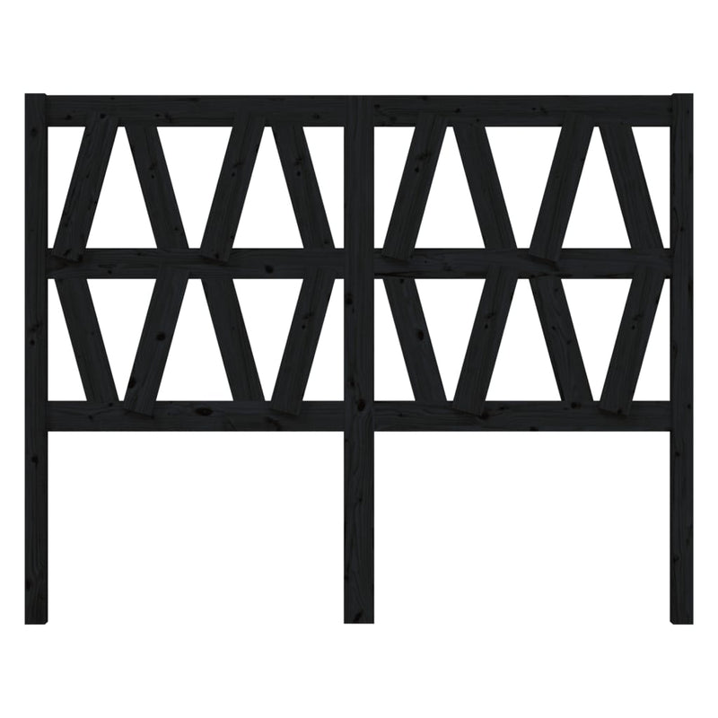 vidaXL fekete tömör fenyőfa ágyfejtámla 146 x 4 x 100 cm