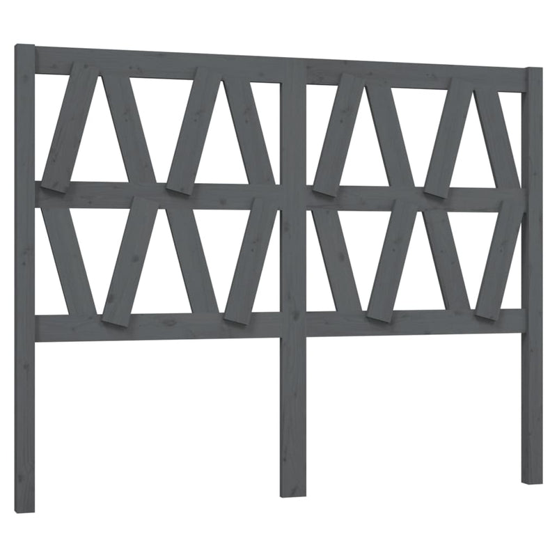 vidaXL szürke tömör fenyőfa ágyfejtámla 156x4x100 cm