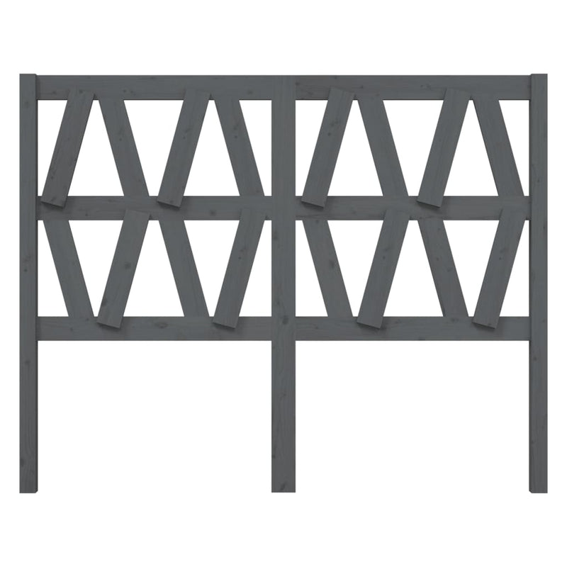 vidaXL szürke tömör fenyőfa ágyfejtámla 156x4x100 cm