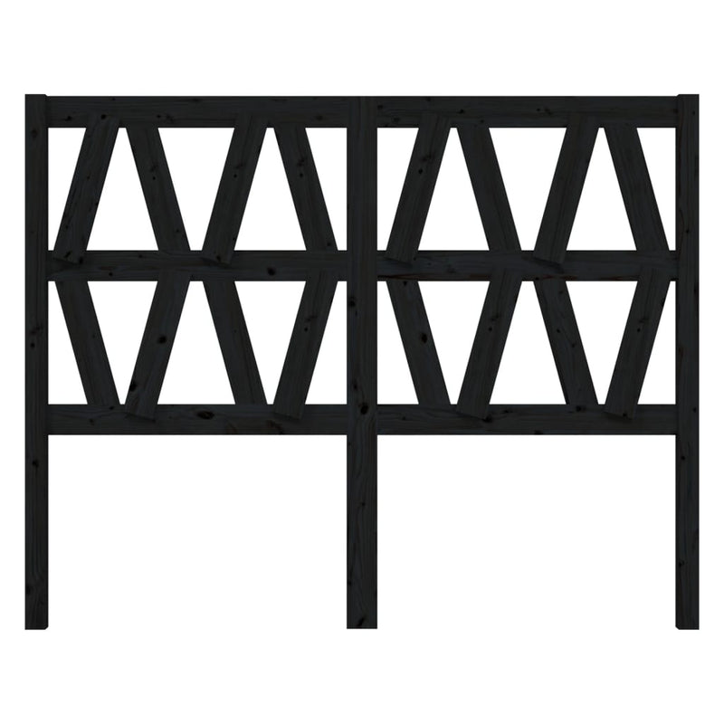 vidaXL fekete tömör fenyőfa ágyfejtámla 166 x 4 x 100 cm