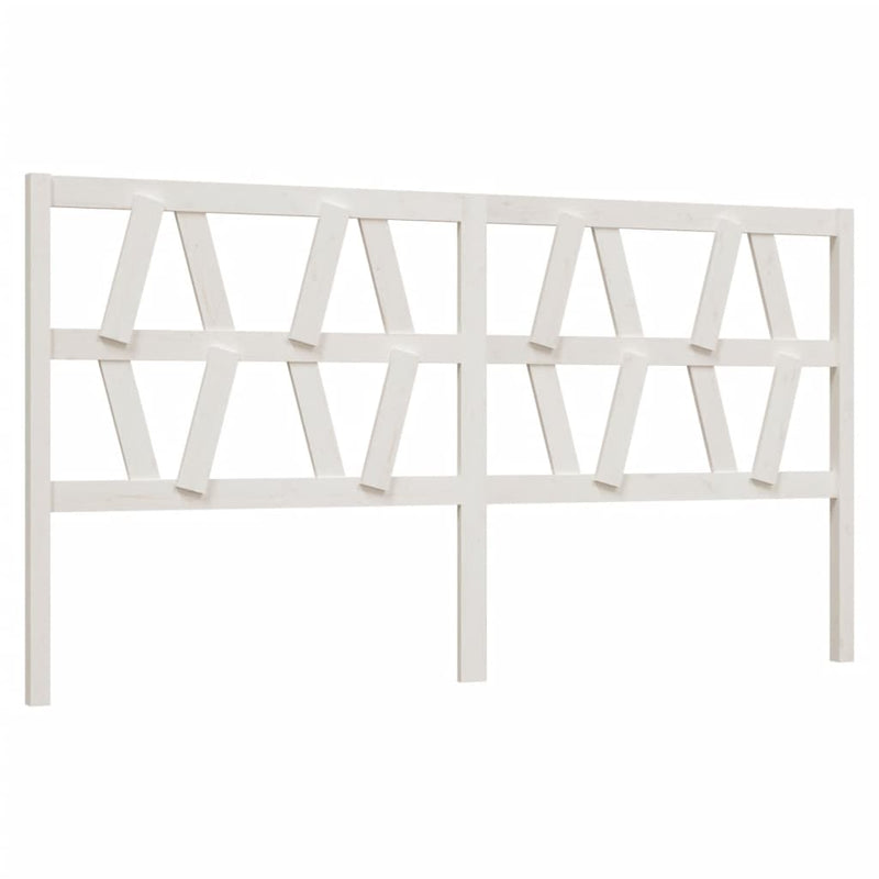 vidaXL fehér tömör fenyőfa ágyfejtámla 206 x 4 x 100 cm