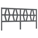 vidaXL szürke tömör fenyőfa ágyfejtámla 206 x 4 x 100 cm