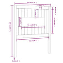 vidaXL fekete tömör fenyőfa fejtámla 81 x 4 x 100 cm