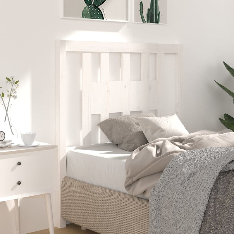 vidaXL fehér tömör fenyőfa fejtámla 96 x 4 x 100 cm