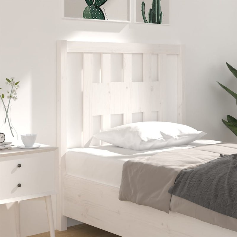 vidaXL fehér tömör fenyőfa fejtámla 96 x 4 x 100 cm