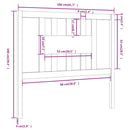 vidaXL szürke tömör fenyőfa fejtámla 106 x 4 x 100 cm