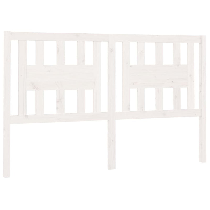 vidaXL fehér tömör fenyőfa fejtámla 206 x 4 x 100 cm