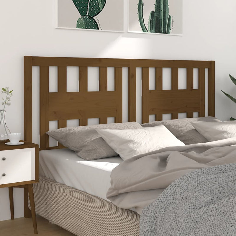 vidaXL mézbarna tömör fenyőfa fejtámla 206 x 4 x 100 cm