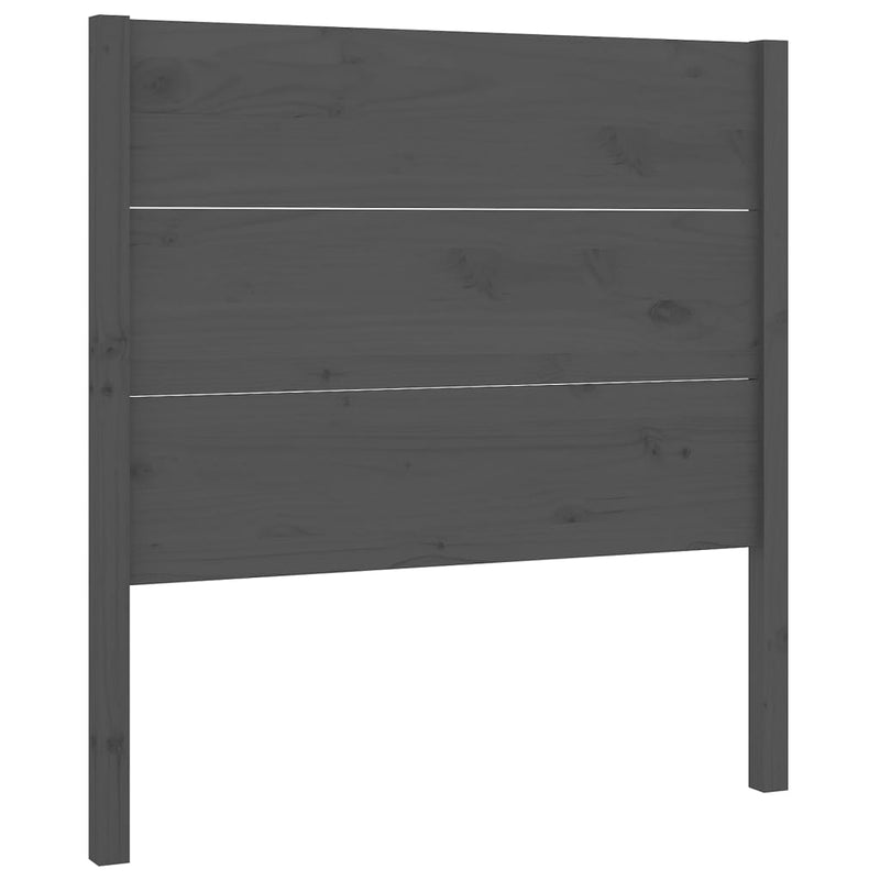 vidaXL szürke tömör fenyőfa fejtámla 96 x 4 x 100 cm
