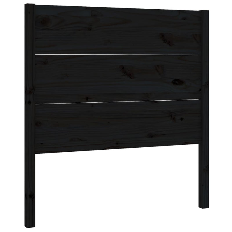 vidaXL fekete tömör fenyőfa ágyfejtámla 96 x 4 x 100 cm
