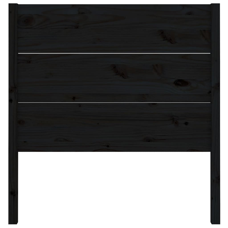 vidaXL fekete tömör fenyőfa ágyfejtámla 96 x 4 x 100 cm