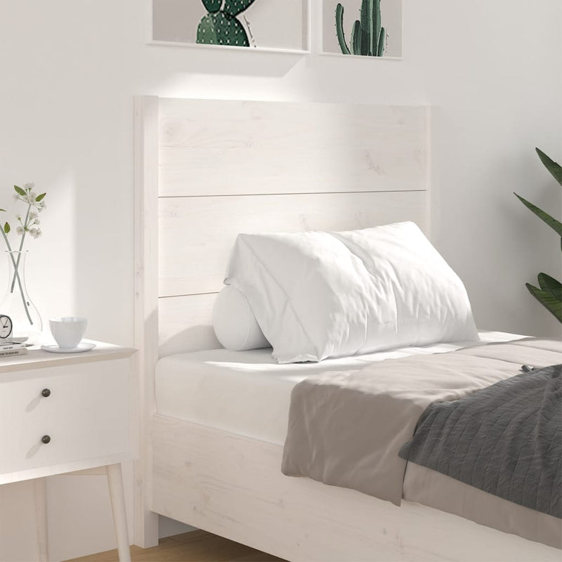 vidaXL fehér tömör fenyőfa fejtámla 106 x 4 x 100 cm