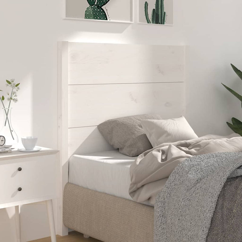 vidaXL fehér tömör fenyőfa fejtámla 106 x 4 x 100 cm