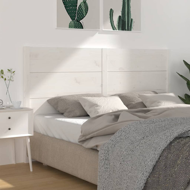 vidaXL fehér tömör fenyőfa fejtámla 141 x 4 x 100 cm