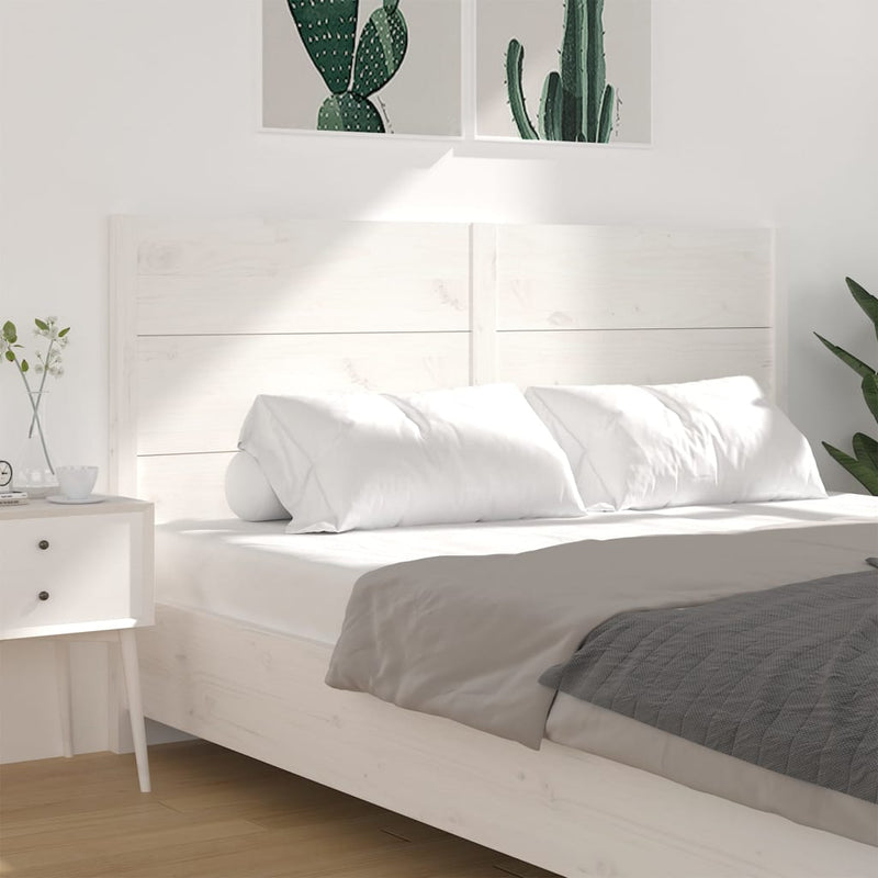 vidaXL fehér tömör fenyőfa fejtámla 156 x 4 x 100 cm