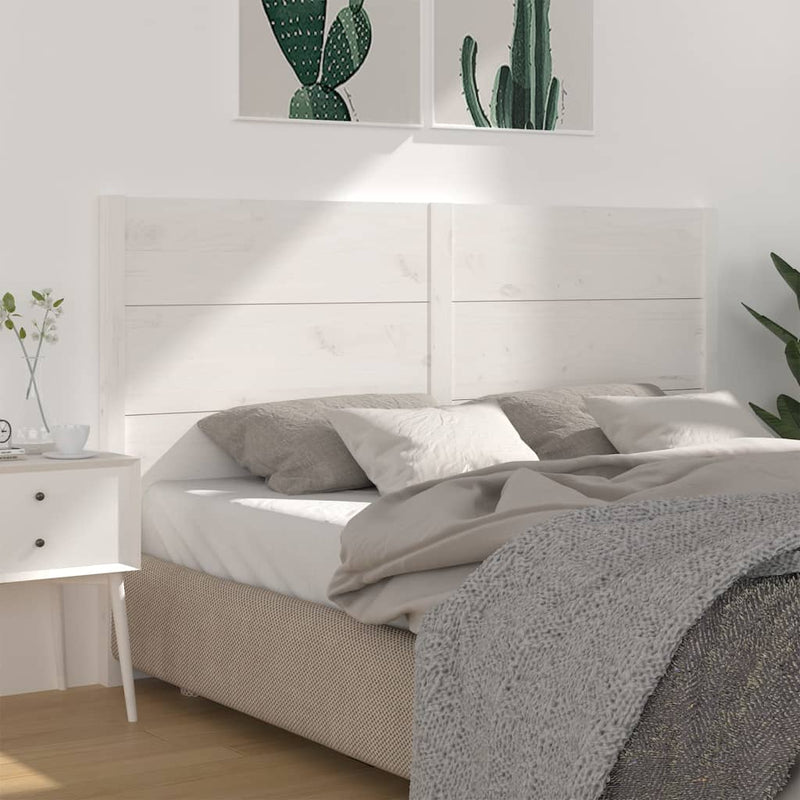 vidaXL fehér tömör fenyőfa fejtámla 156 x 4 x 100 cm