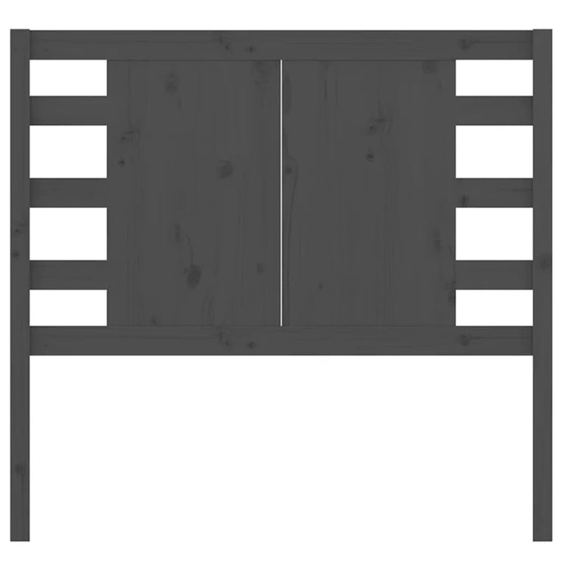 vidaXL szürke tömör fenyőfa fejtámla 81 x 4 x 100 cm
