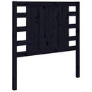 vidaXL fekete tömör fenyőfa fejtámla 81 x 4 x 100 cm