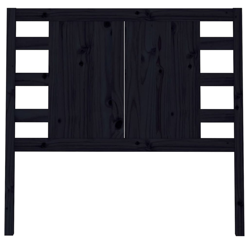 vidaXL fekete tömör fenyőfa fejtámla 81 x 4 x 100 cm
