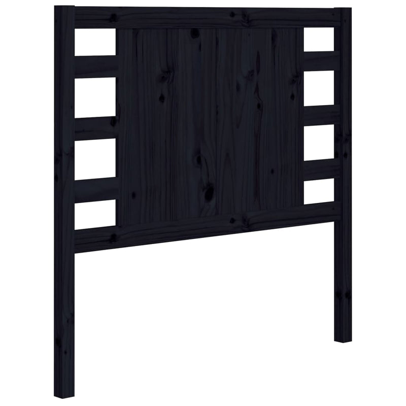 vidaXL fekete tömör fenyőfa ágyfejtámla 96 x 4 x 100 cm