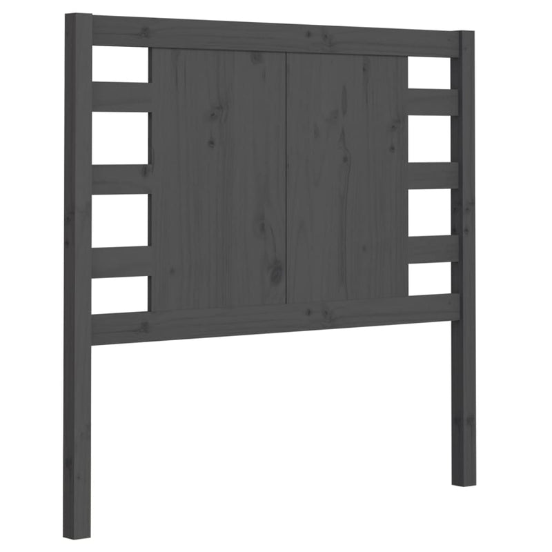 vidaXL szürke tömör fenyőfa fejtámla 106 x 4 x 100 cm