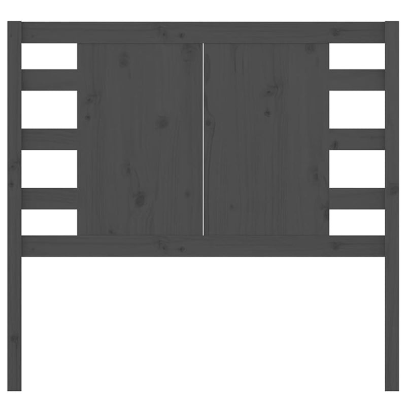 vidaXL szürke tömör fenyőfa fejtámla 106 x 4 x 100 cm