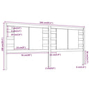 vidaXL fekete tömör fenyőfa fejtámla 166 x 4 x 100 cm