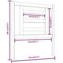 vidaXL fehér tömör fenyőfa ágyfejtámla 81 x 4 x 100 cm