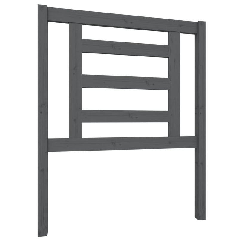 vidaXL szürke tömör fenyőfa ágyfejtámla 81 x 4 x 100 cm