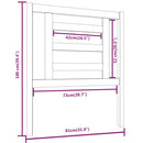 vidaXL szürke tömör fenyőfa ágyfejtámla 81 x 4 x 100 cm