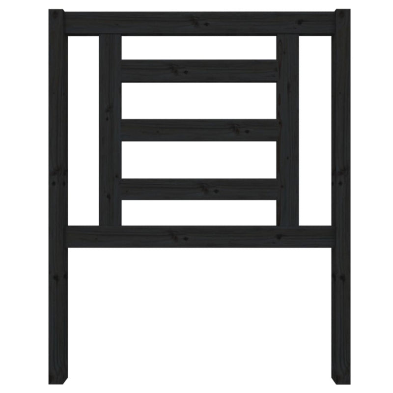 vidaXL fekete tömör fenyőfa ágyfejtámla 81 x 4 x 100 cm