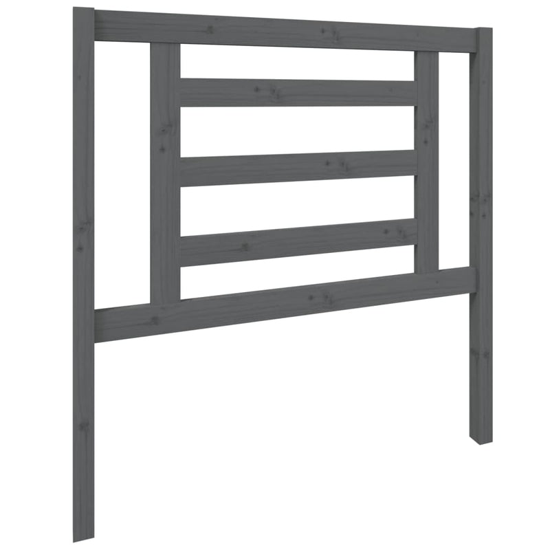 vidaXL szürke tömör fenyőfa ágyfejtámla 96 x 4 x 100 cm