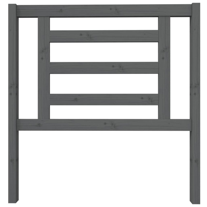 vidaXL szürke tömör fenyőfa ágyfejtámla 96 x 4 x 100 cm