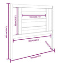 vidaXL szürke tömör fenyőfa ágyfejtámla 96 x 4 x 100 cm