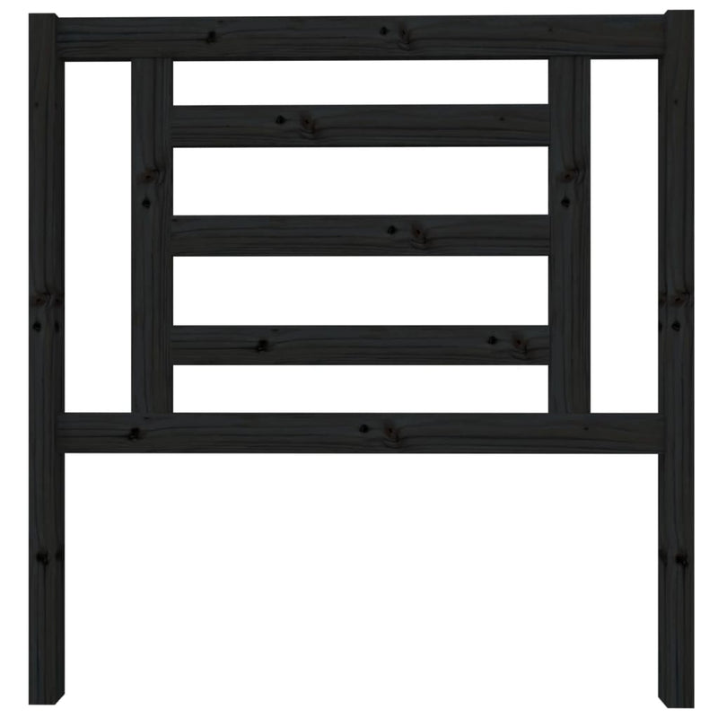 vidaXL fekete tömör fenyőfa ágyfejtámla 96 x 4 x 100 cm