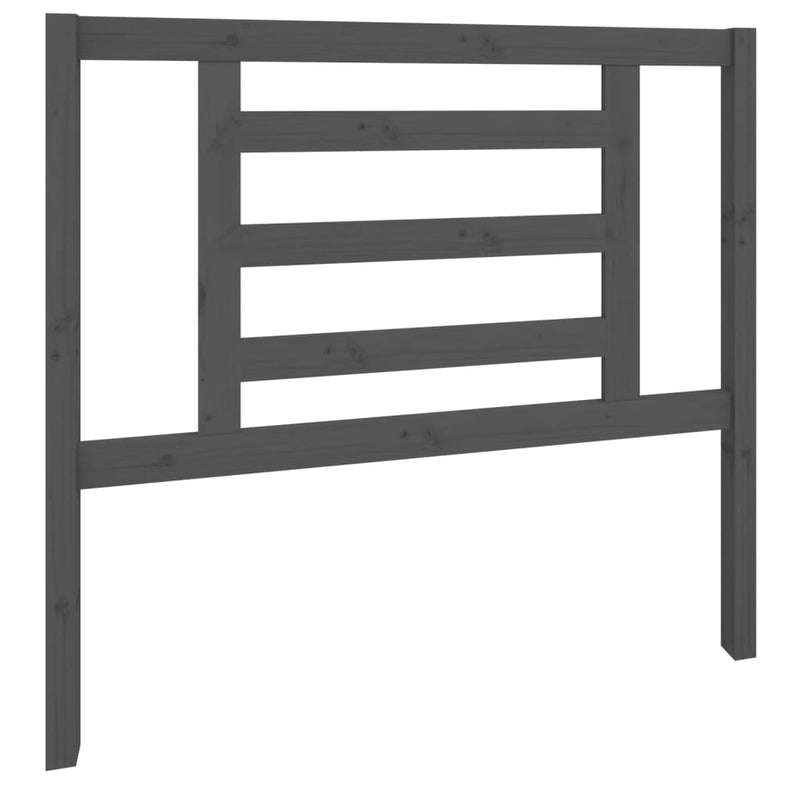 vidaXL szürke tömör fenyőfa ágyfejtámla 106 x 4 x 100 cm