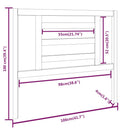 vidaXL szürke tömör fenyőfa ágyfejtámla 106 x 4 x 100 cm