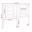 vidaXL tömör fenyőfa ágyfejtámla 126 x 4 x 100 cm