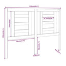 vidaXL fehér tömör fenyőfa ágyfejtámla 126 x 4 x 100 cm