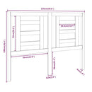 vidaXL fekete tömör fenyőfa ágyfejtámla 126 x 4 x 100 cm