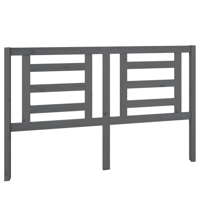 vidaXL szürke tömör fenyőfa ágyfejtámla 156x4x100 cm