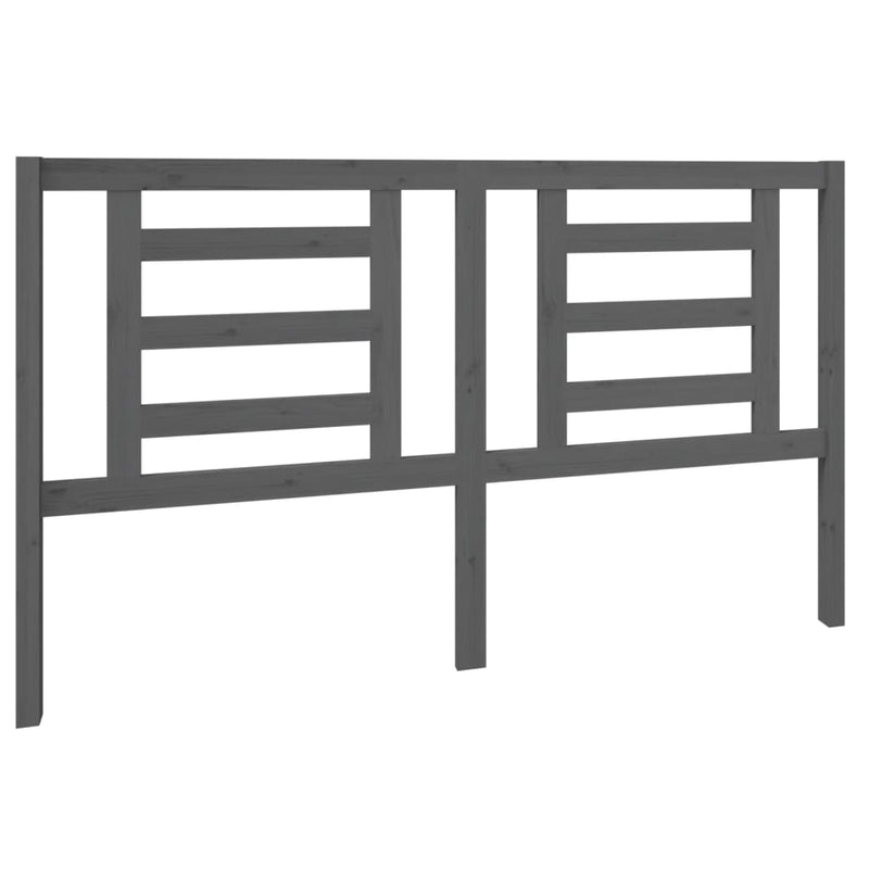 vidaXL szürke tömör fenyőfa ágyfejtámla 166 x 4 x 100 cm