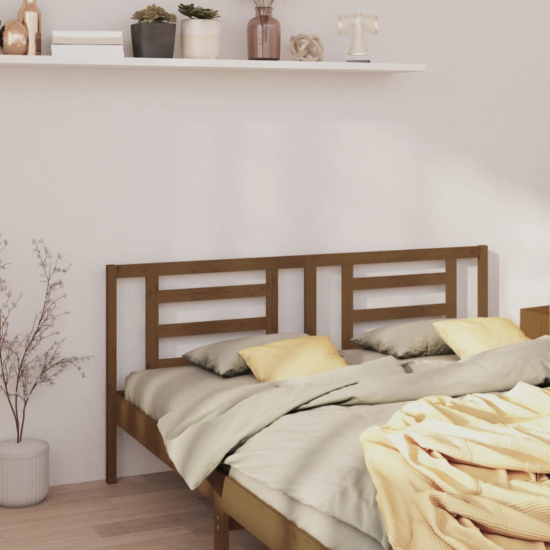 vidaXL mézbarna tömör fenyőfa ágyfejtámla 166 x 4 x 100 cm