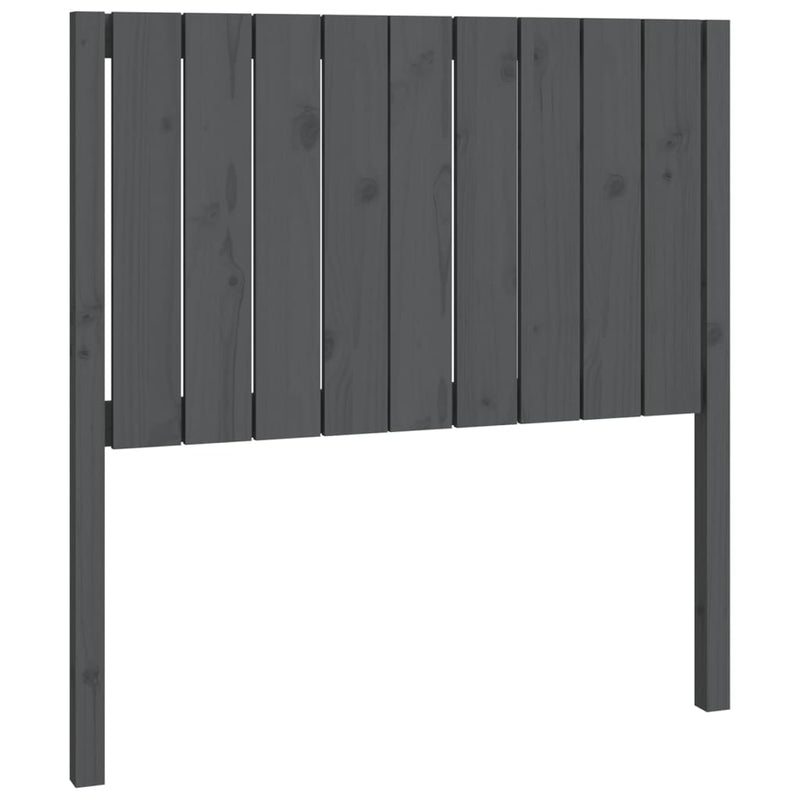 vidaXL szürke tömör fenyőfa ágyfejtámla 95,5 x 4 x 100 cm