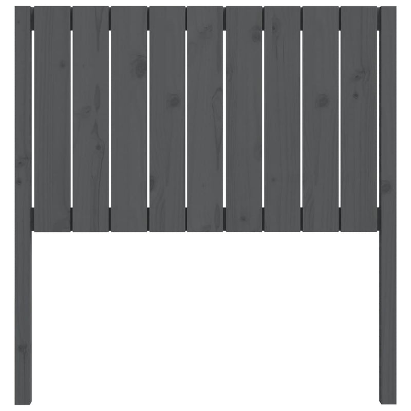 vidaXL szürke tömör fenyőfa ágyfejtámla 95,5 x 4 x 100 cm