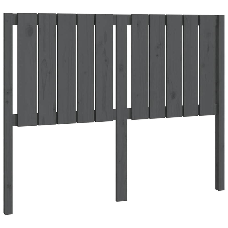 vidaXL szürke tömör fenyőfa ágyfejtámla 125,5 x 4 x 100 cm